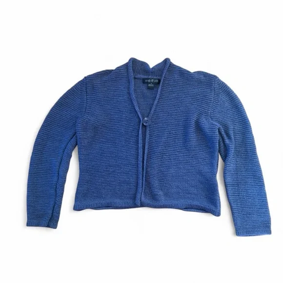 August Silk Blue Cardigan Sweater - Picture 3 of 8